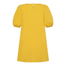 VONDA Women Bubble Short Sleeve Midi Dress Animal Print Cute Crew Neck Beach Dress Plus Size