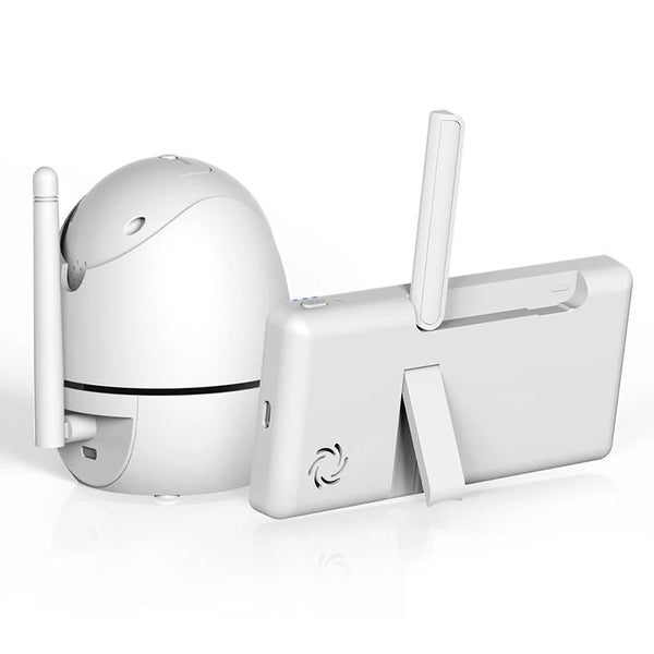 ABM501 5 Inch WIFI IP Camera Baby Monitor Video Babyphone Camera PTZ Zoom Night Vision Temperature Sensor Lullaby 24H Battery WiFi-Free Secure Connection