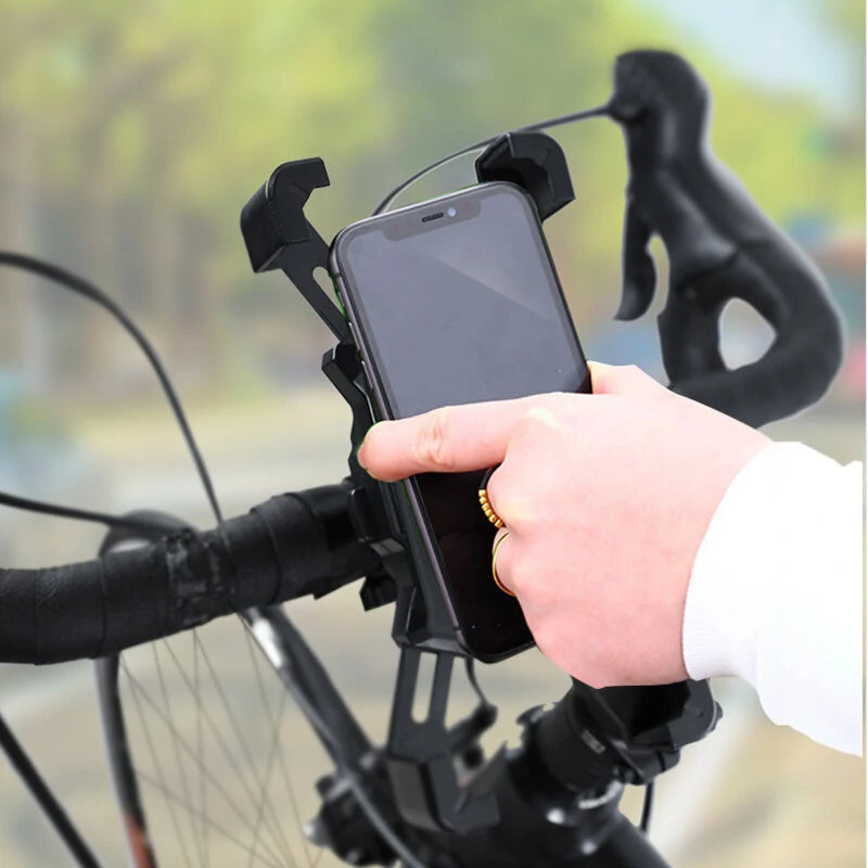 Universal Bike Holder 360 Adjustable Shockproof Anti-fall Handlebar Holder Suit for 4.8-6.8 Inch Cell Phones for Motorcycle Bicycle Scooter Bracket
