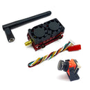 SLONWAKE 4.2W FPV System 5.8GHz 48CH FPV Transmitter VTX with B19 1/3" CMOS 1500TVL FPV Camera 2.1mm Lens and Dual Cooling Fan for FPV Racing Drones