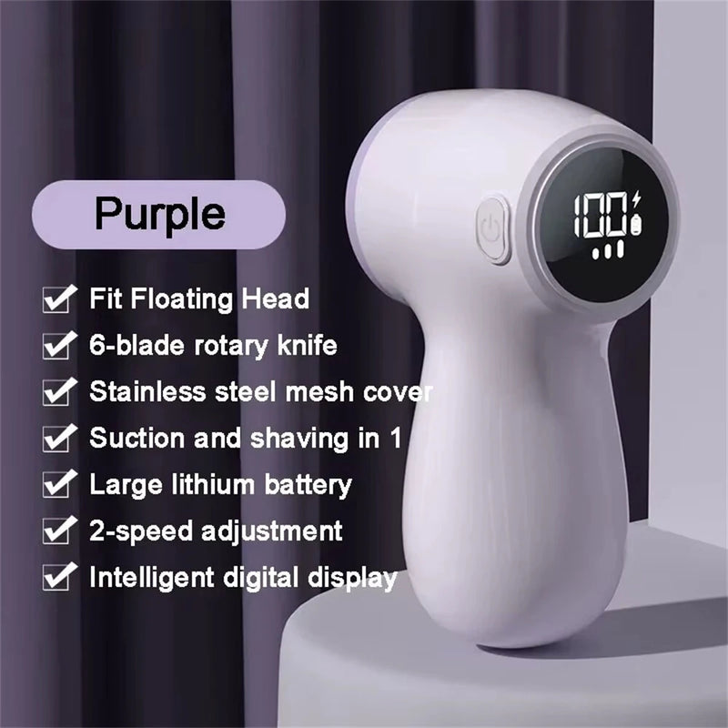 Tevorex USB Rechargeable Electric Lint Remover With Intelligent Digital Display,Clothes Shaver, Portable Hairball Remover
