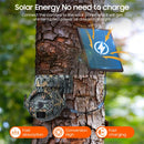3MP 4G Solar Powered Cameras WIFI Wireless Outdoors 360 View Animal Monitoring Camouflage PTZ Security Camera