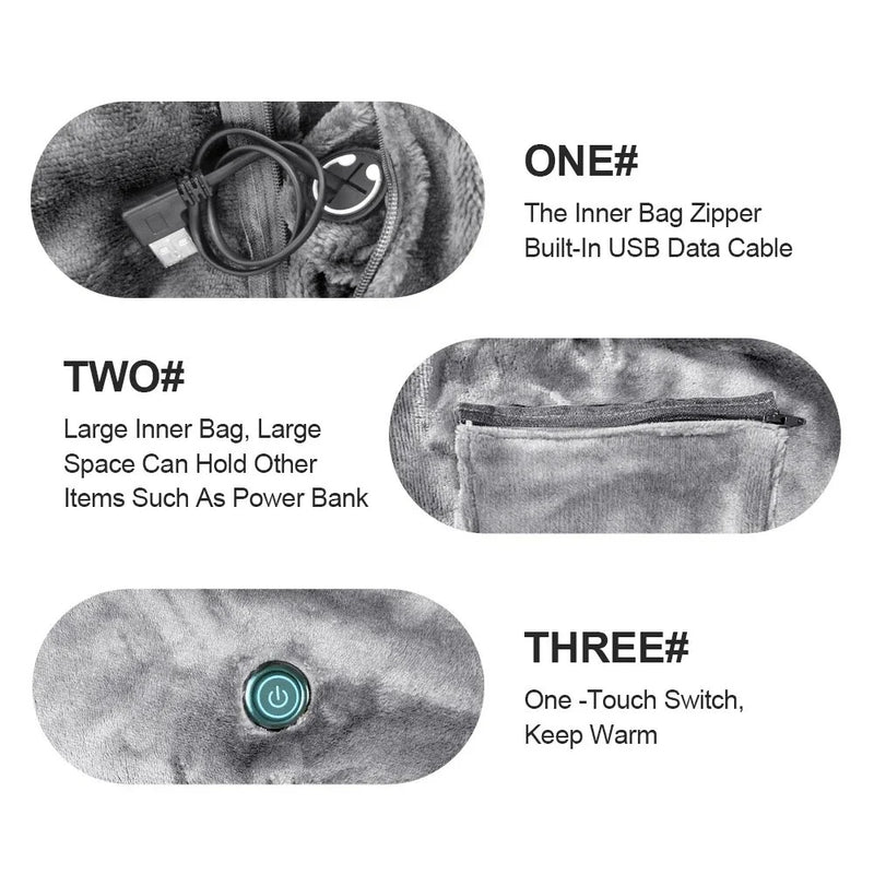 150x80cm USB Electric Blanket Warm Cape Coral Fleece Plush 3 Speed Winter Heater Warming Pad