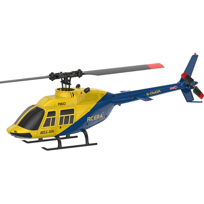 RC ERA A60 Mini Bell-206 2.4G 4CH 6-Axis Gyro 1:42 Scale Optical Flow Localization Altitude Hold Flybarless RC Helicopter RTF