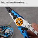 ZANLURE Fishing Pliers Line Cutter Split Ring Multi-Purpose Cutter With Coiled Lanyard Buckle Tool For Outdoor Saltwater Freshwater Fishing