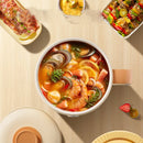 Littlelofa 1.6L Electric Cooker Household Mini Hot Pot 500W Cooking Pot For 1-2 People Home Kitchen Dormitory