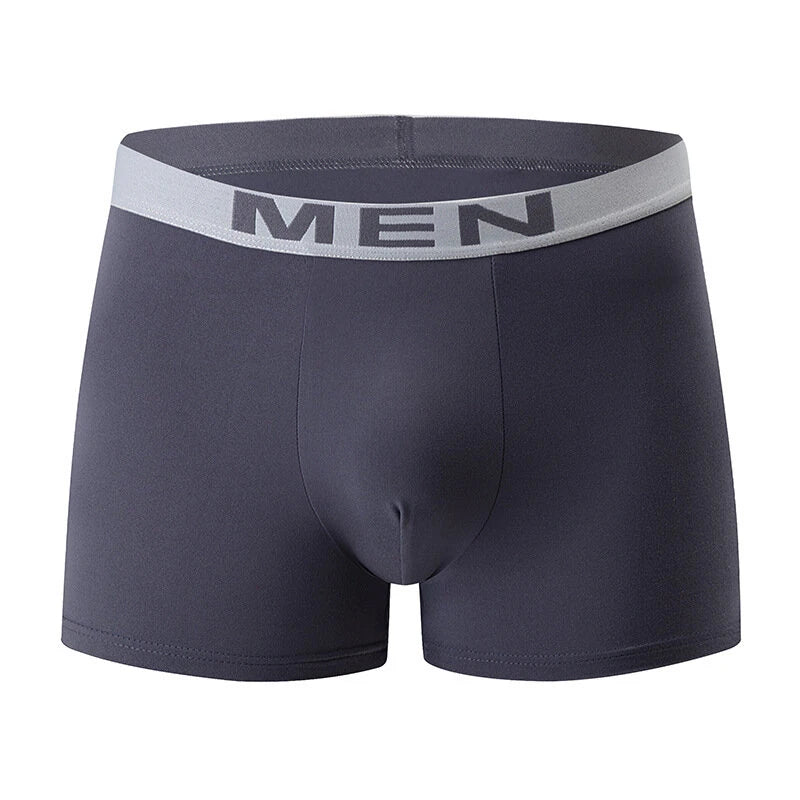10PCS Men's Underwear Solid Color Boxer Briefs Breathable & Comfortable Flat Pants Elastic Waist Casual Sport Shorts Underwear