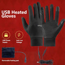 TENGOO Men's USB Heated Gloves Winter Touchscreen Warm Gloves with Enhanced Grip Women Men Bicycle Outdoor Driving Motorcycle Waterproof Thermal Non-Slip Gloves
