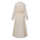 ZANZEA Women Fashion Autumn Sundress Elegant Women Lapel Neck Long Sleeve Solid OL Vestidos Robe Femme Long Shirt Dress Oversized