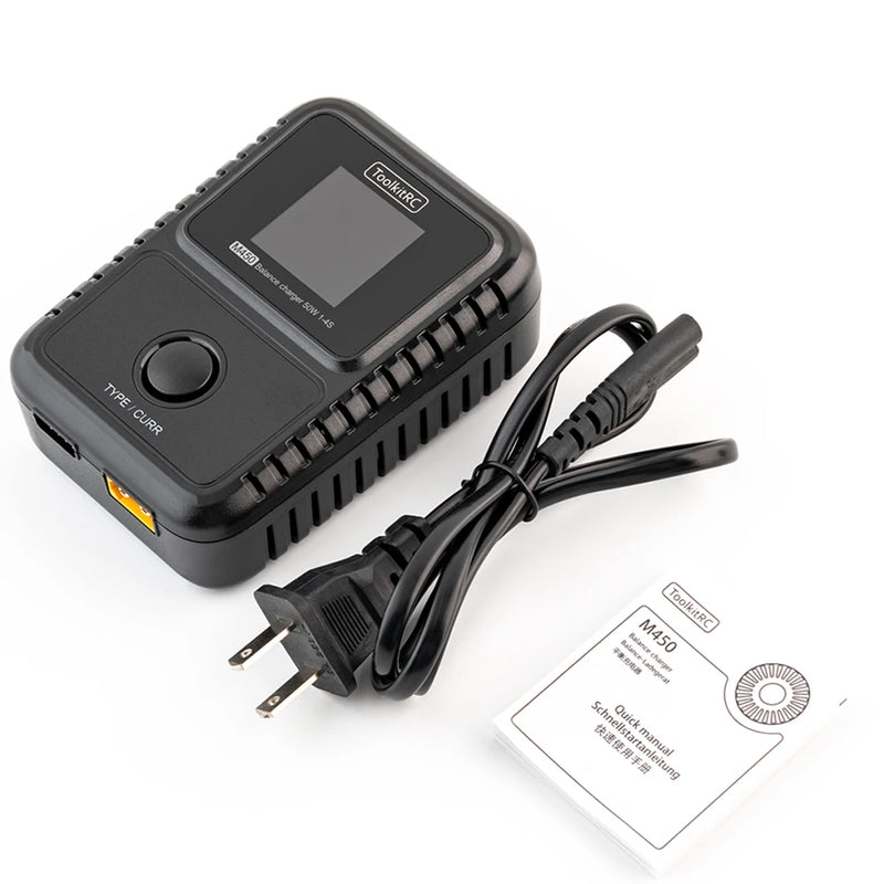 ToolkitRC M450 AC 50W 5A 200mA LiPo Charger for 2-4S LiPo/LiHv/ LiFe batteries