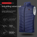 TENGOO HV-02C Heated Vest 2 Heating Zones Trible Gears Temperature Level Control USB Charging Warm Electric Heating Jacket for Winter Outdoors Sports
