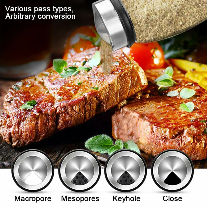 7Pcs Set Rotating Base Spice Seasoning Jar Set Kitchenware Creative Multifunctional Rotating Glass Spice Box Jars Set for Spices Pepper