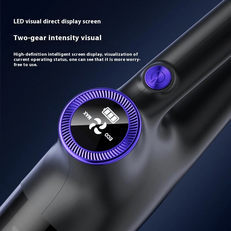 Tevorex Handheld Small Cordless Vacuum Cleaner 120W 650ml Dust Cup 15kPA Suction LED Display Portable Vacuum 2000mAh Pet Cat Hair Mopping Machine