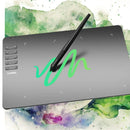 VINSA T906 Graphics Drawing Tablet with 10 Physical Shortcut Keys 250x156mm Sensing Area 8 Pen Nibs Art Creation Sketches with 8192 Levels Pressure Battery-free
