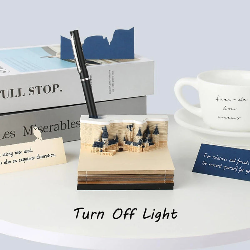 2025 LED Light Memo Art Calendar Board Creative Timepiece Calendar Creative Gift 3D Stereo Notepad