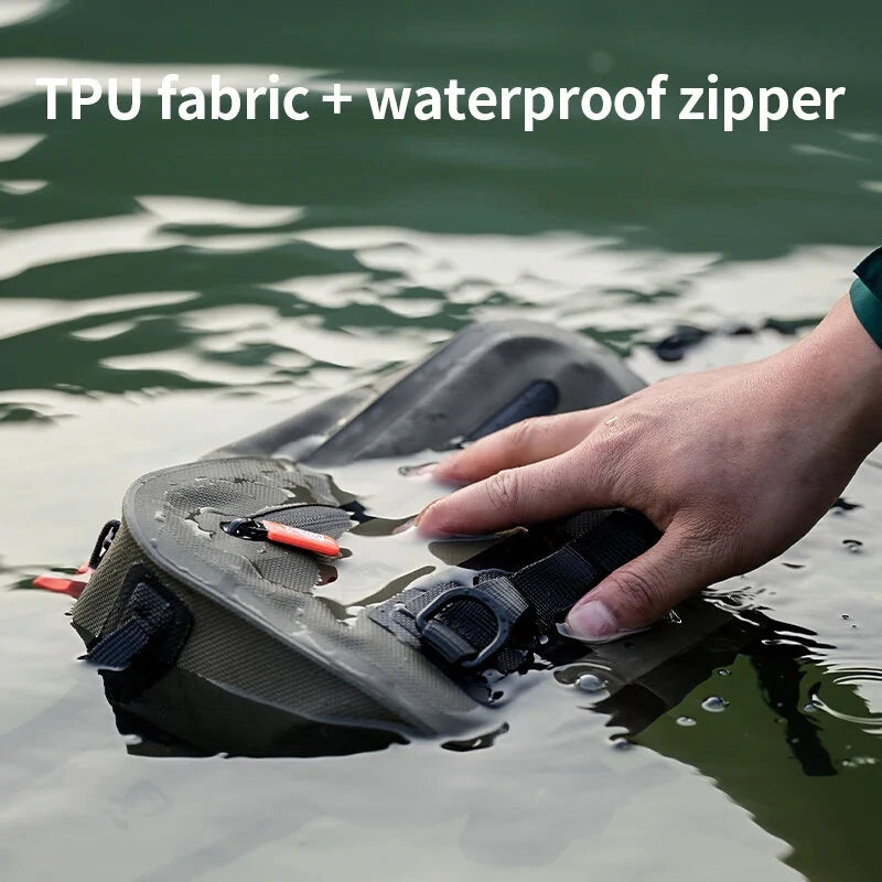 ZANLURE Large Capacity Fishing Tackle IPX6 Waterproof Bag Outdoor Waist Fanny Pack Crossbody Bag Lures Line Box Storage for Hiking Camping Fishing