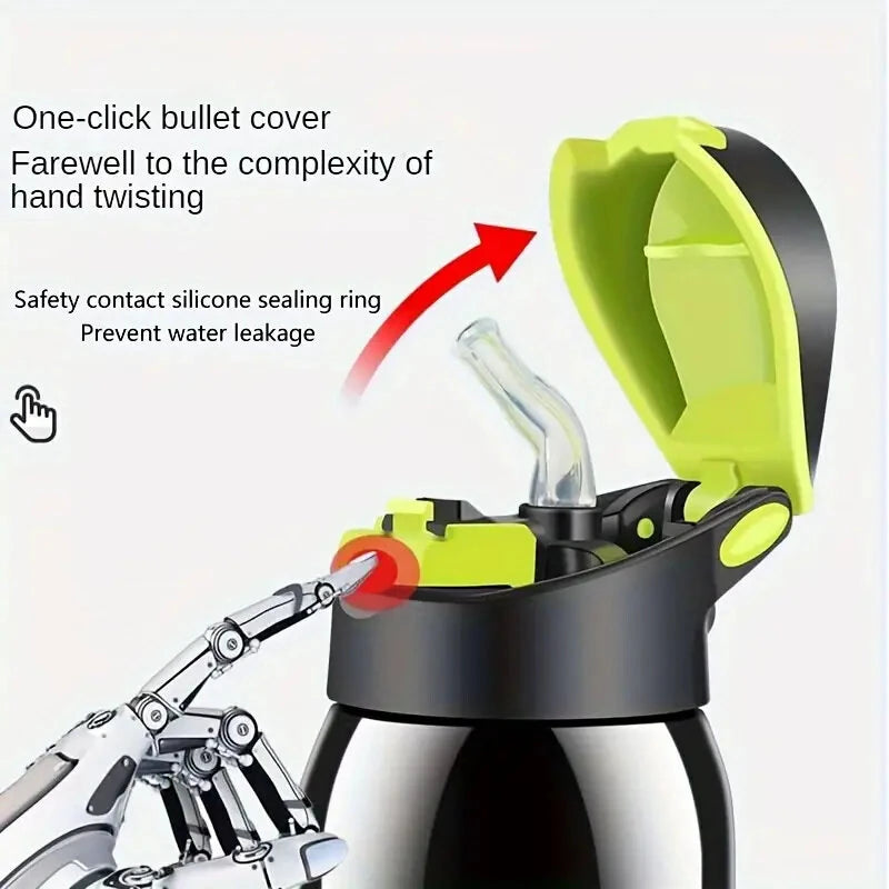 500ml Portable Cycling Water Bottle, Large Capacity 304 Stainless Steel Sports Bottle Suitable For Mountain Bikes And Road Bikes