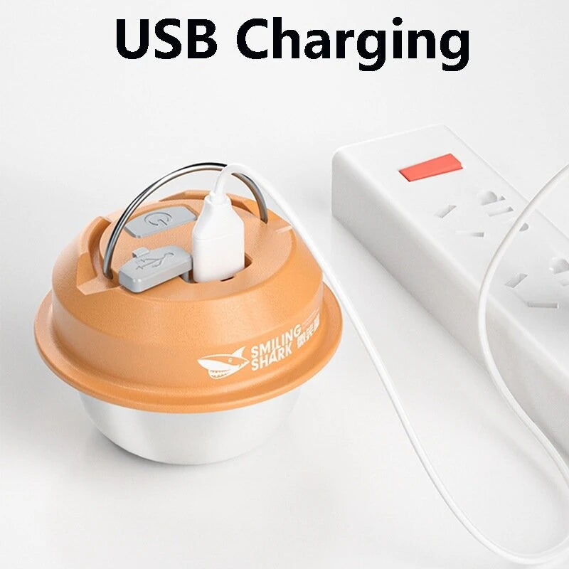 Smiling Shark Camping Light, Super Bright Rechargeable Tent Light Tripod Avainable Portable Multifunctional Lanterns LED Outdoor Emergency Lights