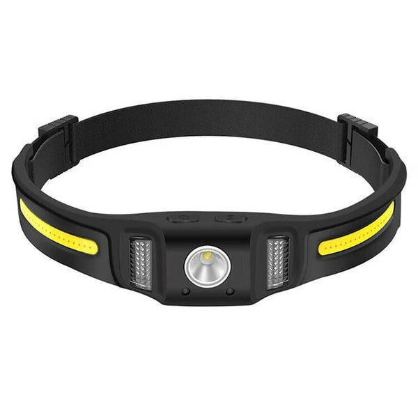Smart Sensor 600 Lumens XPG+COB LED Headlamps Double Light Source Headlight With Safety Light Waterproof Portable Head Lamp