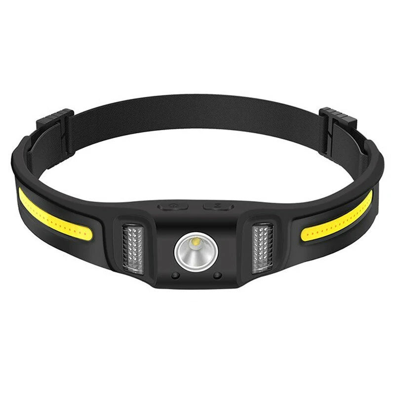 Smart Sensor 600 Lumens XPG+COB LED Headlamps Double Light Source Headlight With Safety Light Waterproof Portable Head Lamp