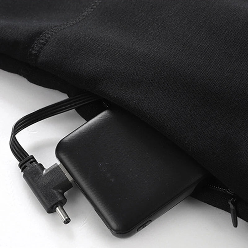 TENGOO HD-30 Heating Underwear Pant Set Thermal Long Sleeves Trousers Men Women Heated Suit USB Electric Thermal Underwear for Winter