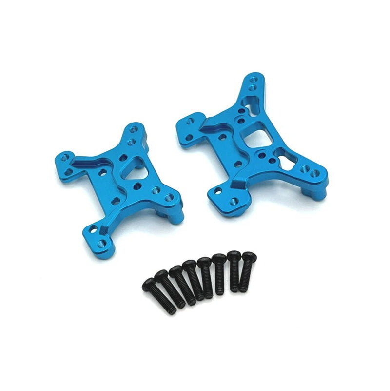 Upgraded Metal Parts Front and Rear Shock Absorber Bracket Kit for Wltoys 1/12 124008 124010 1/14 144016 144018 RC Car Vehicle Models Accessories Parts