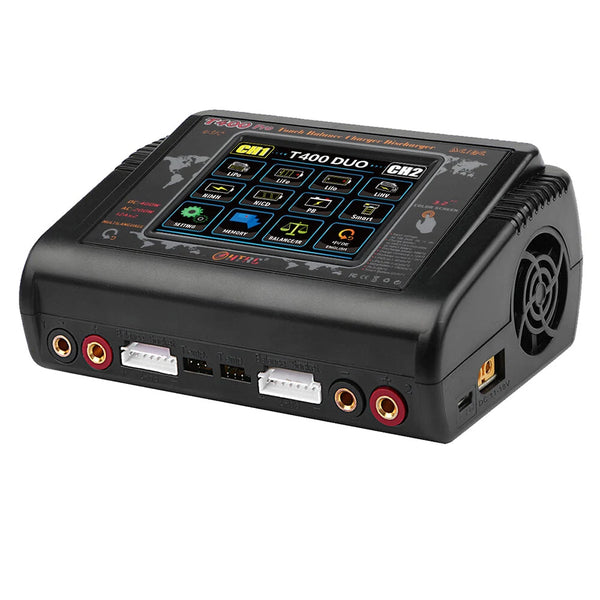 HTRC T400 Pro AC 200W DC 400W 12A*2 Dual Channel Lipo Battery Charger Discharger for LiPo LiHV LiFe Lilon NiCd NiMh Pb Battery