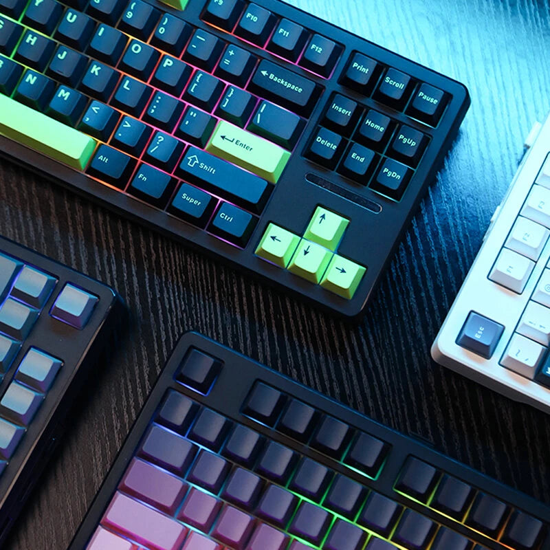 Delux KM87PRO Mechanical Gaming Keyboard Three-mode Gasket Structure Hot Swappable 87 keys Layout RGB Two-color Injection PBT Keycaps Rechargeable Wired E-sports Gamer Keyboards