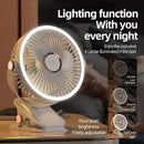Mini Clip Fan Cordless Electric Ceiling Fan with LED Light Electric Fan USB Rechargeable Student Portable Desktop Camping Small Fan Air Circulator Clip-on for Home Camping Desktop