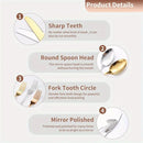 IPRee 11pcs Stainless Steel Flatware Set for Camping, Hiking & Outdoor Dining - Polished Finish Portable Cutlery Kit with Plates, Spoons, Forks, Travel Utensil Set for Picnics & Backpacking