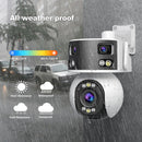 Srihome SH055 8MP WIFI IP Camera 5X Zoom Three Lens Two Screen AI Humanoid Detection Night Vision Two-way Intercom HD PTZ Home Security CCTV Monitor Cameras