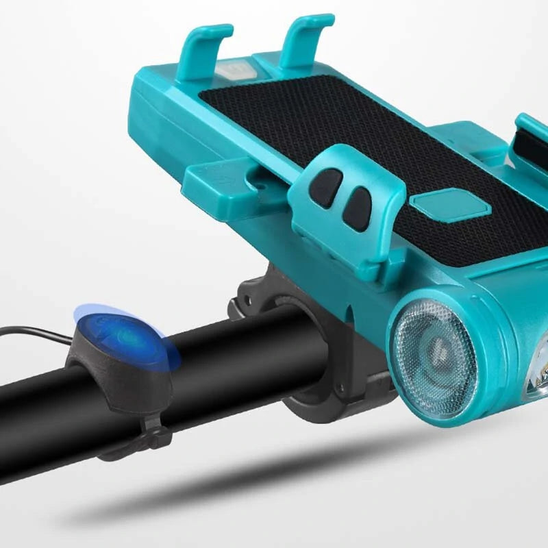 BIKIGHT 5-in-1 2000mAh/3500mAh 500LM Bike Light USB Rechargeable Power Bank Waterproof Phone Holder Headlight With Bike Horn