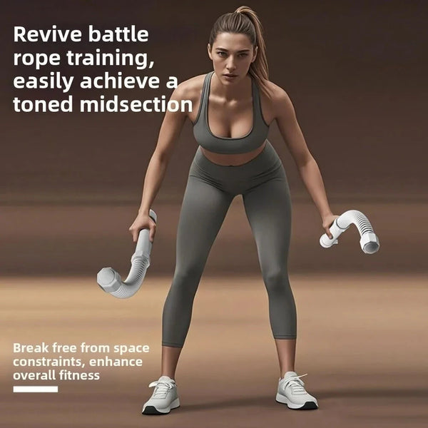 KALOAD 1pair Cordless Battle Rope Multifunctional Power Training System Arm Strength Home Gym Equipment For Full Body Workout Unisex