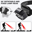 1200LM Super Bright Motion Sensor Headlamp Outdoor Waterproof Head Flashlight USB Charging Headlight for Fishing Camping Search Light