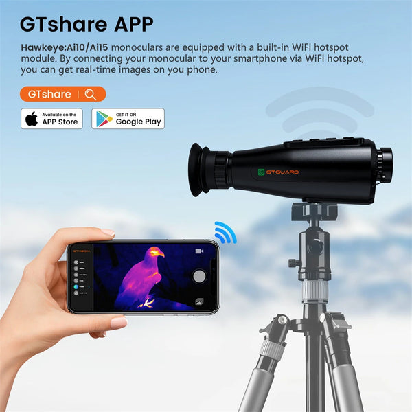 GTGUARD Ai15 Thermal Imaging Monocular Handheld IR Night Vision Goggles AI 384*288 Thermal Hunting Multiple Scenes Night Vision
