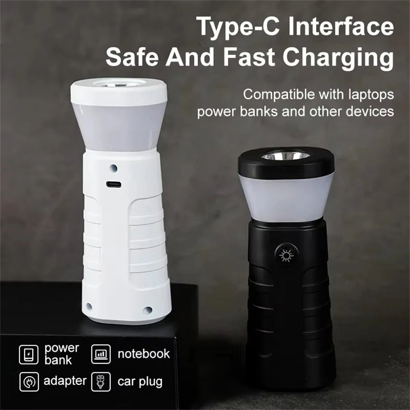 Multifuntion Outdoor Camping Portable Multi-scene Light Safe and Fast Charging LED Flashlight for Read Adventure Camping