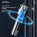 MARSKE MS-5077 5-in-1 Hair Clipper & Trimmer Kit with Chargine Base LED Display 5 Heads for Beard Nose Body Grooming 180Min Use & USB Charging