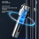 MARSKE MS-5077 5-in-1 Hair Clipper & Trimmer Kit with Chargine Base LED Display 5 Heads for Beard Nose Body Grooming 180Min Use & USB Charging