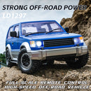 LDRC 1297 RTR Pajero 1/14 4WD RC Car LED Light Off-Road Truck Climbing Rock Crawler Full Proportional Vehicles Models Remote Control Toys