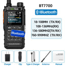 BinTolk BT7700 Walkie Talkie Multi Band Wireless Bluetooth Phone Programming Noise Reduction AM FM Type-C Charging Ham Radio for Outdoor Camping