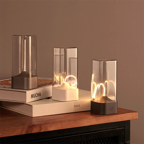 Flexible Filament Night Light with Magnetic Base Home Decor Rechargeable Magnetic Anti-Gravity Night Light Portable Quantum Floating Table LED Bedroom Home Night Light