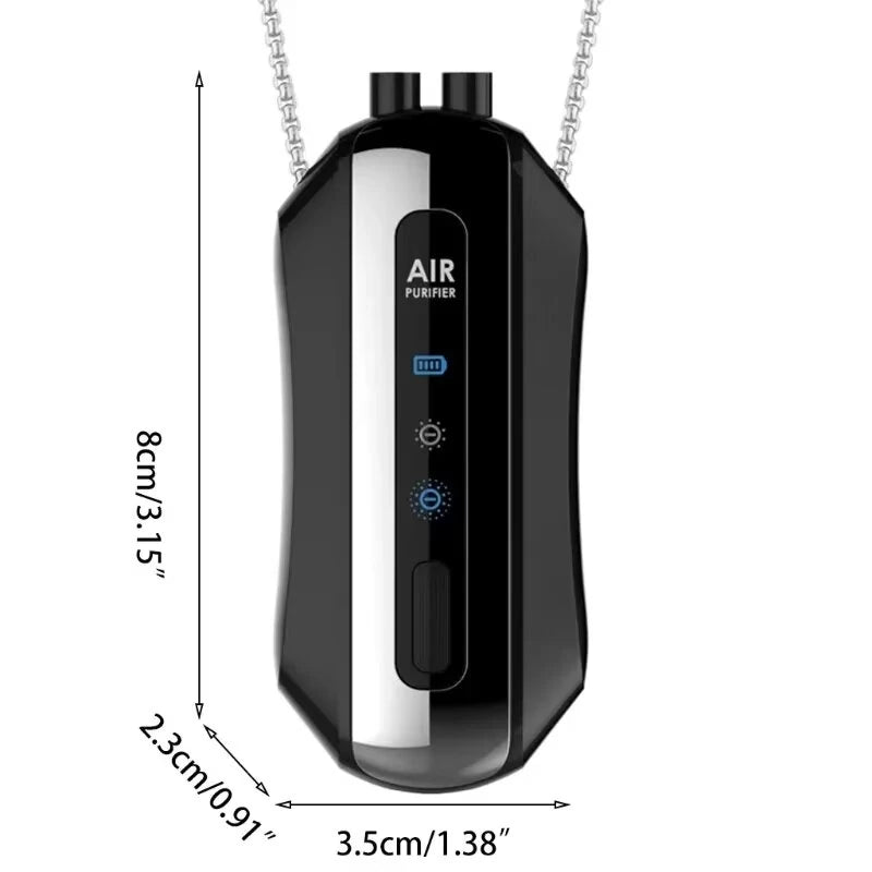 Portable Neck Hanging Air Purifier Air Freshener 700mAh Small Air Ionizer Air Filter Mini Dust Collector Remove Secondhand Smoke