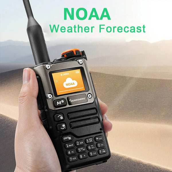 2Pcs Quansheng UV-K58 5W Walkie Talkie Air Band Radio UHF VHF DTMF FM Scrambler NOAA Wireless Frequency Two-Way Handheld Portable Radio