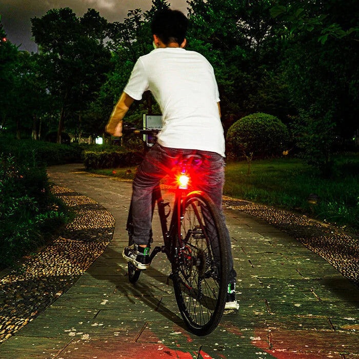 400lm LED Rear Bike Light Safety Tail Light Waterproof Professional  Natural White Bicycle Cycling Light Adjustable Button Battery For Camping Hiking Caving Everyday Use