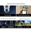 3 Lens 2 Screens WIFI IP Camera 8x Optical Zoom F1.4 Full Color Night Vision IP66 Waterproof Wireless H.265 bluetooth Humanoid Detection EU Plug