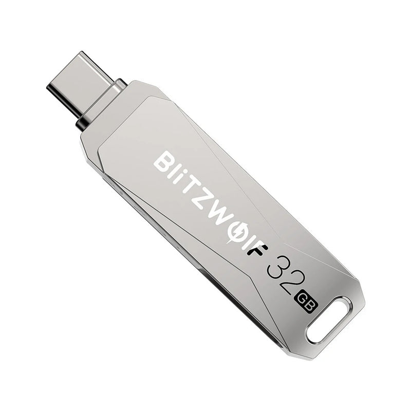 BlitzWolf BW-UPC2 2 in 1 Type-C USB3.0 Flash Drive Ultra-fast Transmission 360 Rotation Zinc Alloy 32GB 64GB 128GB 256GB Support OTG Pendrive USB Disk