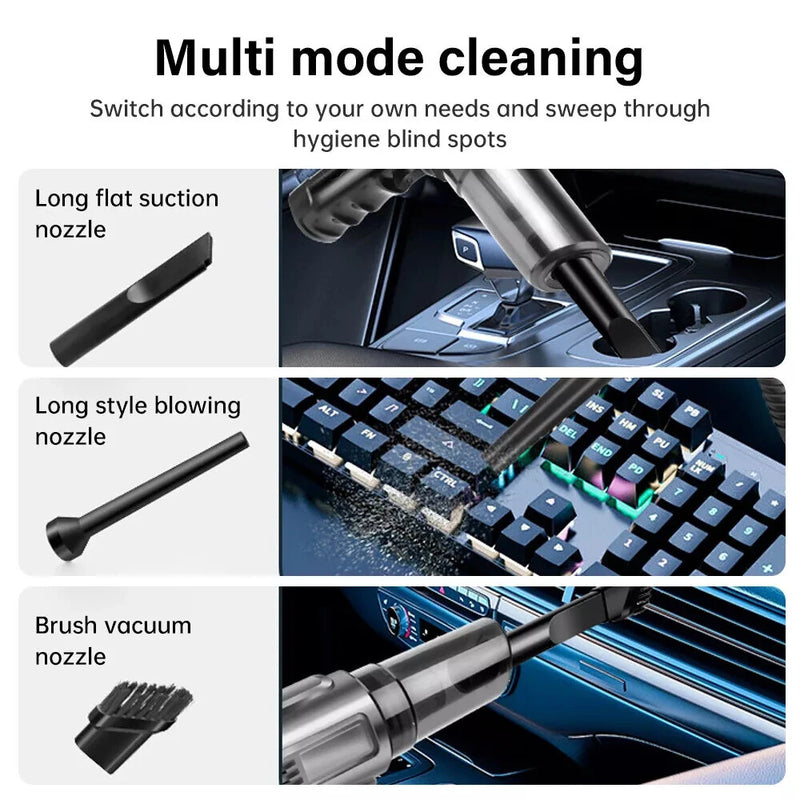 Cordless Vacuum Cleaner Brushless Motor Dual-Purpose Suction Blowing Pumping Inflation  Multi-Functional Cleaning Modes Car Home Vacuum Cleaner