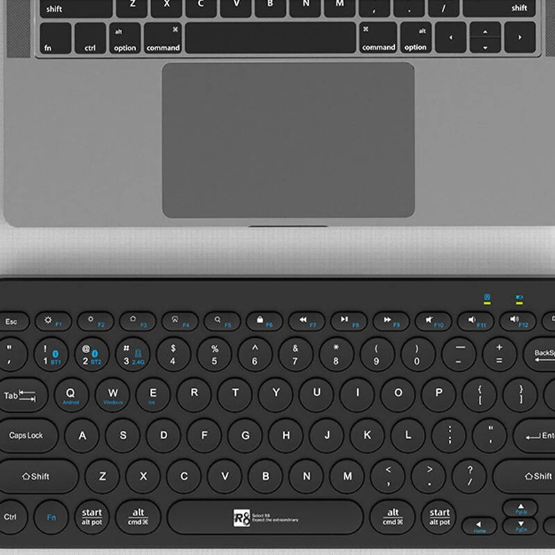 R8 1928 2.4G Wireless bluetooth Keyboard and Mouse Set 78-Keys Punk Keycaps Keyboards 1200DPI Mice Combo for Office PC Computer Plug and Play