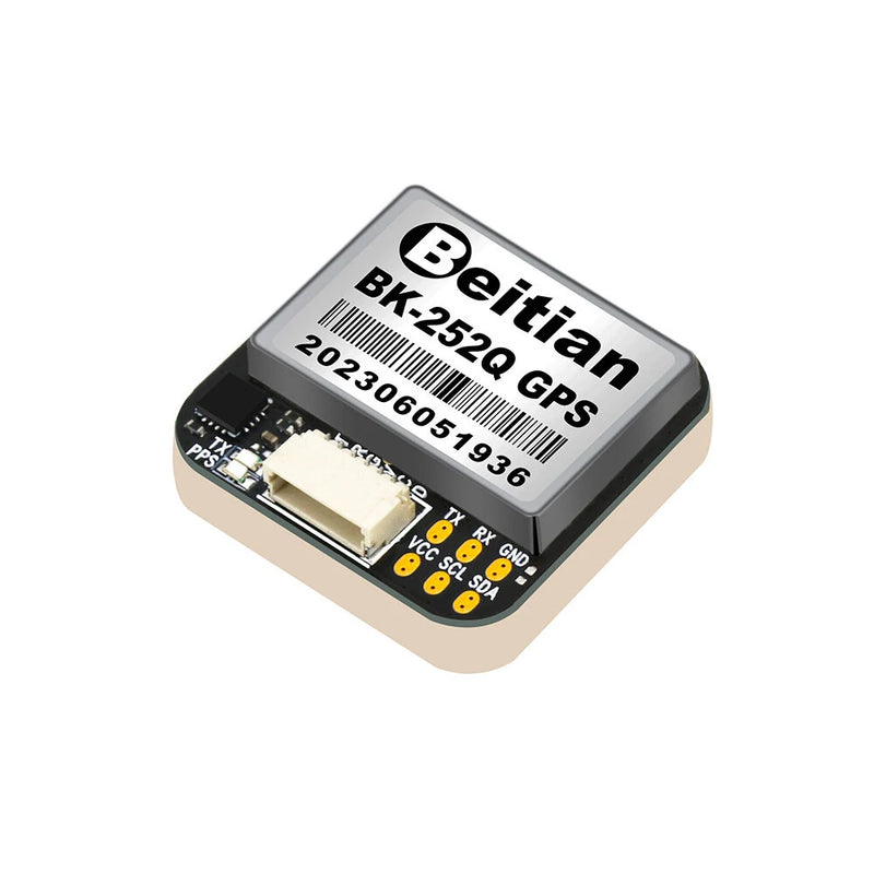 Beitian BK-252Q GPS Module With QMC5883 Compass NMEA UBX Dual Protocol Drone UAV GNSS Receiver Module for FPV Return Rescue Racing Drone RC Airplane Compatible F4 F7 Flight Controller