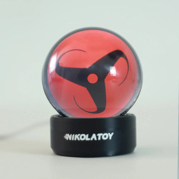 NIKOLATOY Kaleidoscope Sharingan Crystal Ball Rechargeable LED Music Rhythm Display Desktop Ornament Science Discovery Toys Gifts